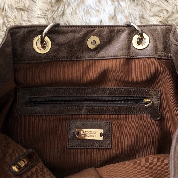 Badgley Mischka Leather Shoulder Purse - Picture 6 of 7